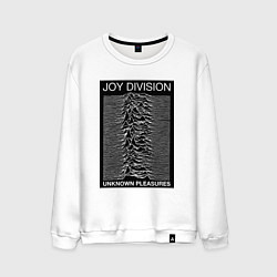 Свитшот хлопковый мужской Joy Division: Unknown Pleasures, цвет: белый