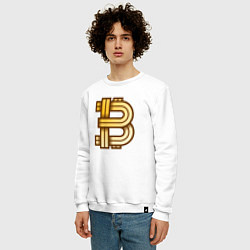 Свитшот хлопковый мужской Bitcoin is a new era, цвет: белый — фото 2
