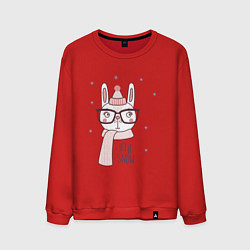 Свитшот хлопковый мужской Милый зайка, цвет: красный