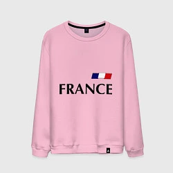 Свитшот хлопковый мужской Сборная Франции: 8 номер, цвет: светло-розовый