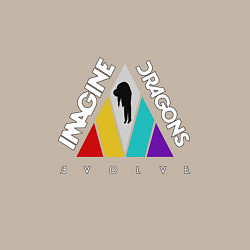 Свитшот хлопковый мужской Imagine Dragons: Evolve, цвет: миндальный — фото 2