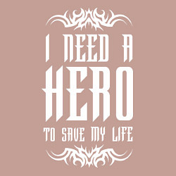 Свитшот хлопковый мужской Skillet: I need a Hero, цвет: пыльно-розовый — фото 2