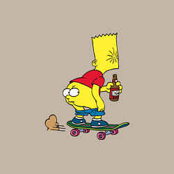 Свитшот хлопковый мужской Bart Simpson, цвет: миндальный — фото 2