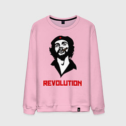 Свитшот хлопковый мужской Che Guevara Revolution, цвет: светло-розовый