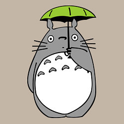 Свитшот хлопковый мужской Totoro с зонтом, цвет: миндальный — фото 2