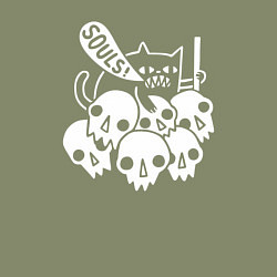 Свитшот хлопковый мужской Cat Got Your Soul, цвет: авокадо — фото 2