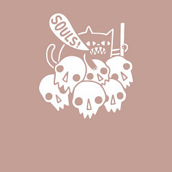 Свитшот хлопковый мужской Cat Got Your Soul, цвет: пыльно-розовый — фото 2