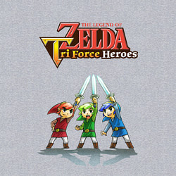 Свитшот хлопковый мужской Zelda: Tri Force Heroes, цвет: меланж — фото 2