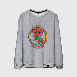 Свитшот хлопковый мужской Adopt a Demodog, цвет: меланж