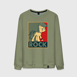 Свитшот хлопковый мужской Rock Pony, цвет: авокадо