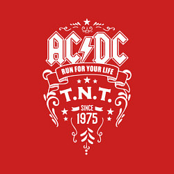 Свитшот хлопковый мужской AC/DC: Run For Your Life, цвет: красный — фото 2