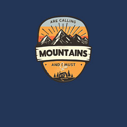 Свитшот хлопковый мужской Are calling Mountains, цвет: тёмно-синий — фото 2