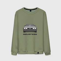 Свитшот хлопковый мужской DeLorean, цвет: авокадо