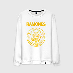 Свитшот хлопковый мужской Ramones, цвет: белый