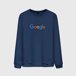 Свитшот хлопковый мужской Google, цвет: тёмно-синий