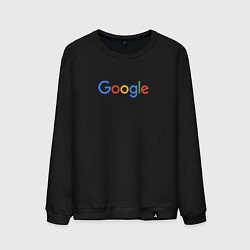 Свитшот хлопковый мужской Google, цвет: черный