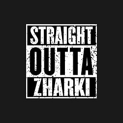 Свитшот хлопковый мужской Straight Outta Zharki, цвет: черный — фото 2