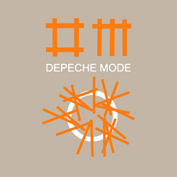 Свитшот хлопковый мужской Depeche Mode: Orange Lines, цвет: миндальный — фото 2