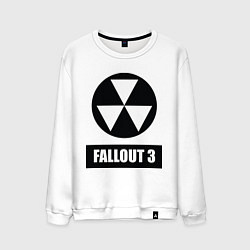 Свитшот хлопковый мужской Fallout 3, цвет: белый