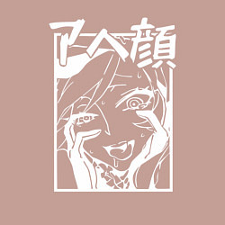 Свитшот хлопковый мужской Ahegao Black, цвет: пыльно-розовый — фото 2