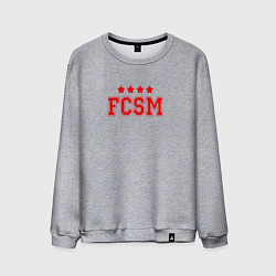 Свитшот хлопковый мужской FCSM Club, цвет: меланж