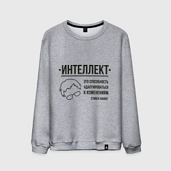 Свитшот хлопковый мужской Способность к изменениям, цвет: меланж