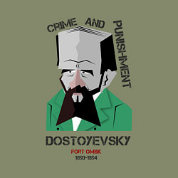 Свитшот хлопковый мужской Dostoevsky Crime, цвет: авокадо — фото 2
