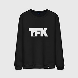 Свитшот хлопковый мужской TFK: White Logo, цвет: черный