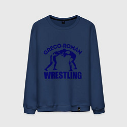 Свитшот хлопковый мужской Greco-roman wrestling, цвет: тёмно-синий