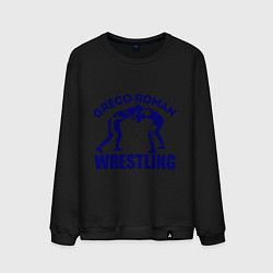 Свитшот хлопковый мужской Greco-roman wrestling, цвет: черный