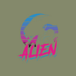 Свитшот хлопковый мужской Alien: Retro Style, цвет: авокадо — фото 2