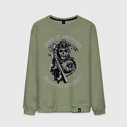 Свитшот хлопковый мужской Sons of Anarchy: Redwood Original, цвет: авокадо