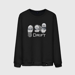 Свитшот хлопковый мужской Drift, цвет: черный