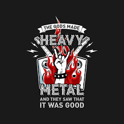 Свитшот хлопковый мужской The gods made heavy metal, цвет: черный — фото 2