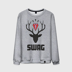 Свитшот хлопковый мужской SWAG Deer, цвет: меланж