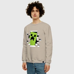 Свитшот хлопковый мужской Crash Minecraft, цвет: миндальный — фото 2