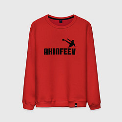 Свитшот хлопковый мужской Akinfeev Style, цвет: красный