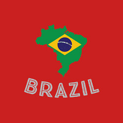 Свитшот хлопковый мужской Brazil Country, цвет: красный — фото 2