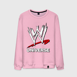 Свитшот хлопковый мужской WWE universe, цвет: светло-розовый