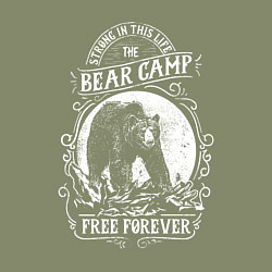 Свитшот хлопковый мужской Bear Camp Free Forever, цвет: авокадо — фото 2