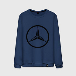 Свитшот хлопковый мужской Mercedes-Benz logo, цвет: тёмно-синий