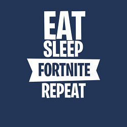 Свитшот хлопковый мужской Eat Sleep Fortnite Repeat, цвет: тёмно-синий — фото 2