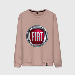 Свитшот хлопковый мужской FIAT logo, цвет: пыльно-розовый
