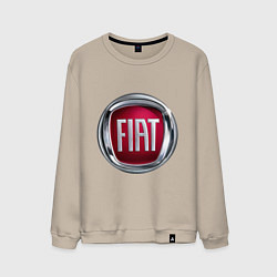 Свитшот хлопковый мужской FIAT logo, цвет: миндальный