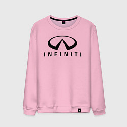 Свитшот хлопковый мужской Infiniti logo, цвет: светло-розовый