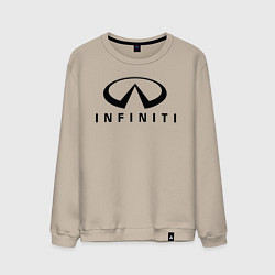 Свитшот хлопковый мужской Infiniti logo, цвет: миндальный