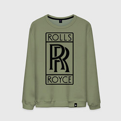 Свитшот хлопковый мужской Rolls-Royce logo, цвет: авокадо