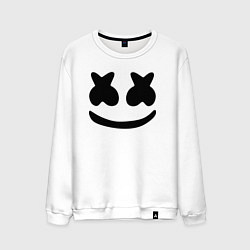 Свитшот хлопковый мужской Marshmello, цвет: белый