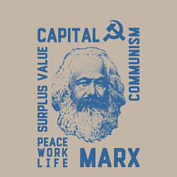 Свитшот хлопковый мужской Marx: Capital, цвет: миндальный — фото 2