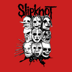 Свитшот хлопковый мужской Slipknot Faces, цвет: красный — фото 2